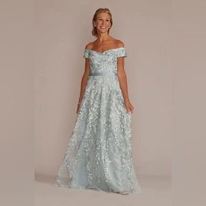 Oleg Cassini Light Blue Dress